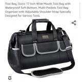 Tool Bag, Ounic 17 Inch Wide Mouth Tool Bag with