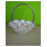Fenton Opalescent Glass Basket (Estate)