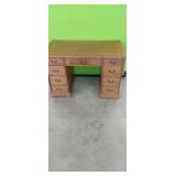 Mahogany   9 Drawer Desk.. 29.5" high  x 43" wide