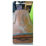 Awesome Wooden Chest with tray & Key. 17" high  x