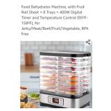 New Food Dehydrator with fruit roll sheet & 8