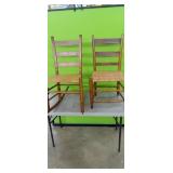 Ladder Back Rocker & Chair with Woven seats