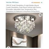 7PM 20" Small Chandeliers, 9-Light Modern Round