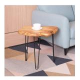 NEW Live Edge End Table w/ 3 Hairpin Legs, (19" L
