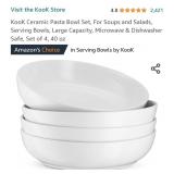 KooK Ceramic Pasta Bowl Set, For Soups and