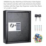 NEW Digital Lock Valet Key Box Wall Mount w/ Key