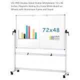 NEW 72" x 48" Double-Sided Whiteboard on Wheels,