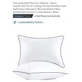 Set of 2 Queen Size Pillows, White*appears