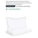 NEW King Size Set of 2 Pillows, White *1