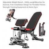 NEW Adjustable Weight Bench, Black & Red