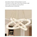 NEW 3 Ring LED Modern Crystal Chandelier