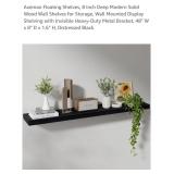 NEW 48" Floating Shelf, Distressed Black