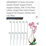 (New) 12 pk.  24inch metal plant stakes