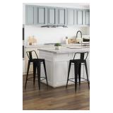 NEW Set of 2 Industrial Bar Stools, Metal, 26"