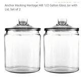 NEW Set of 2 Anchor Hocking Heritage Hill 1/2 Gal