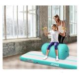 Inflatable Gymnastics Mat & Tumbling Barrel w/