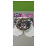 (2) New. Ladies 6-10 Pug socks