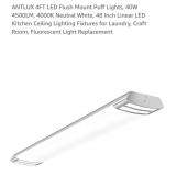 NEW 4FT LED Ceiling Light Fixture, 40W 4500LM,