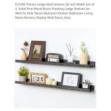 NEW Set of 2 Picture Ledge Wall Shelves, Rustic