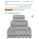 American Soft Linen Luxury 6 Piece Towel Set, 2