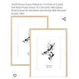 NEW 2 PK 16" x 20" Picture Frame Matted to 11" x