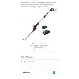 Worx WG252 20 V 20" Cordless Hedge Trimmer, Reach