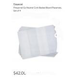 Pimpernel Go Neutral Cork-Backed Board Placemats,