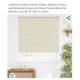 NEW Cordless Cellular Shades, Blackout, 38