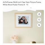 2pcs - 18x26 inch Clear Stain Picture Frame,