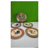 4 New Rooster Dinner Plates "Farm Fresh"