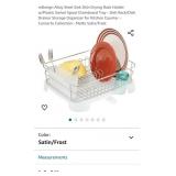 mDesign Alloy Steel Sink Dish Drying Rack Holder