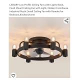 NEW Industrial Rustic Small Ceiling Fan & Lights