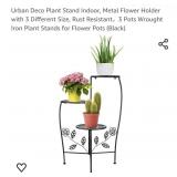 NEW Wrought Iron Plant Stand, Black*some