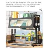 Over The Sink Dish Drying Rack, Black