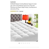 ELEMUSE Queen Cooling Mattress Topper for back
