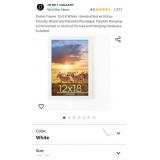 Poster Frame 12x18 White, Handcrafted with