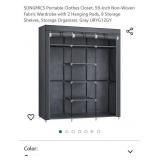 SONGMICS Portable Clothes Closet, 59-Inch