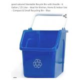 1 Stackable Recycle Bin w/ Handle - 6 Gal / 25