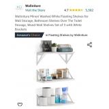 Wallniture Minori Washed White Floating Shelves