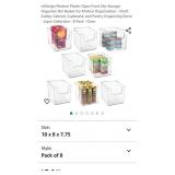 mDesign Modern Plastic Open Front Dip Storage