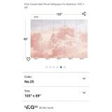 Pink Clouds Wall Mural Wallpaper for Bedroom 103"