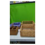 4 Hand Woven Baskets.  (from Estate)