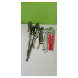 Misc. screwdrivers, pliers,& wrenches