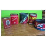 Vintage Coffee & Tobacco Tins