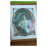 Coca Cola Picture   Oak Frame 9" x 11".