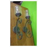 2 LargeWall Sconces. Metal.  Really Nice!  23"