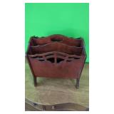 Antique Mahogany Magazine Rack