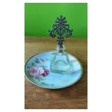 Perfume Bottle & Limoge France Plate