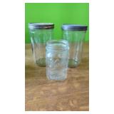 2 vintage O.I. (Plant 5) Fruit jars with Screw on