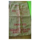 Burlap Railroad Bag Farmer Beans